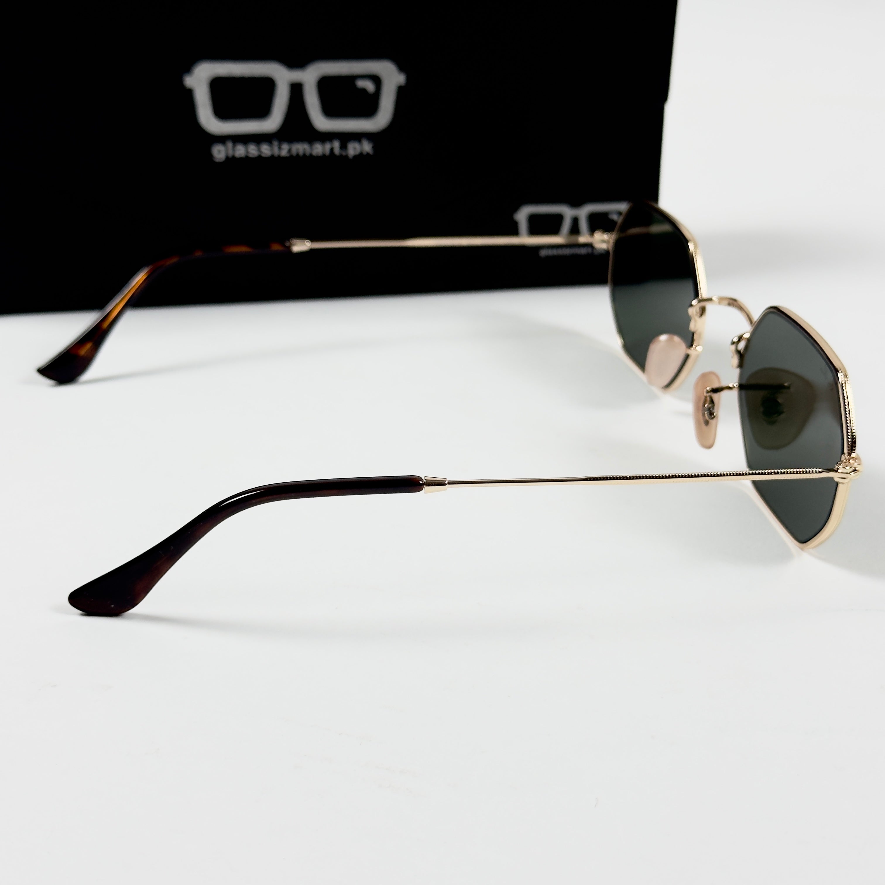 RayBan – 3556 – 53 – Golden Black –  Metal - Sunglasses – Unisex - Premium