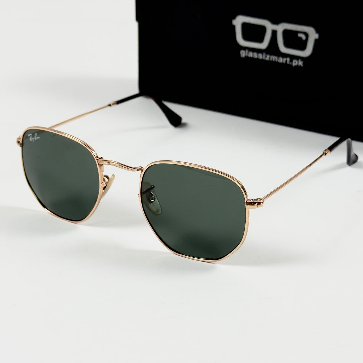 RayBan – 3548 – 51 – Golden Black –  Metal - Sunglasses – Unisex - Premium