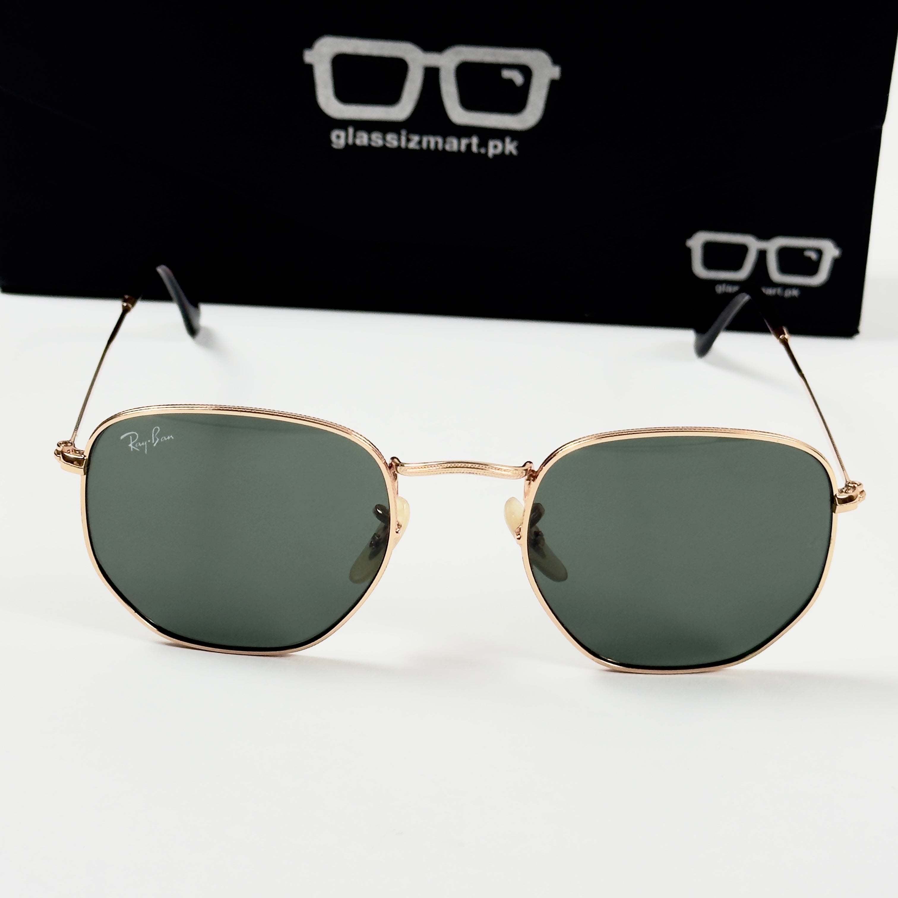 RayBan – 3548 – 51 – Golden Black –  Metal - Sunglasses – Unisex - Premium