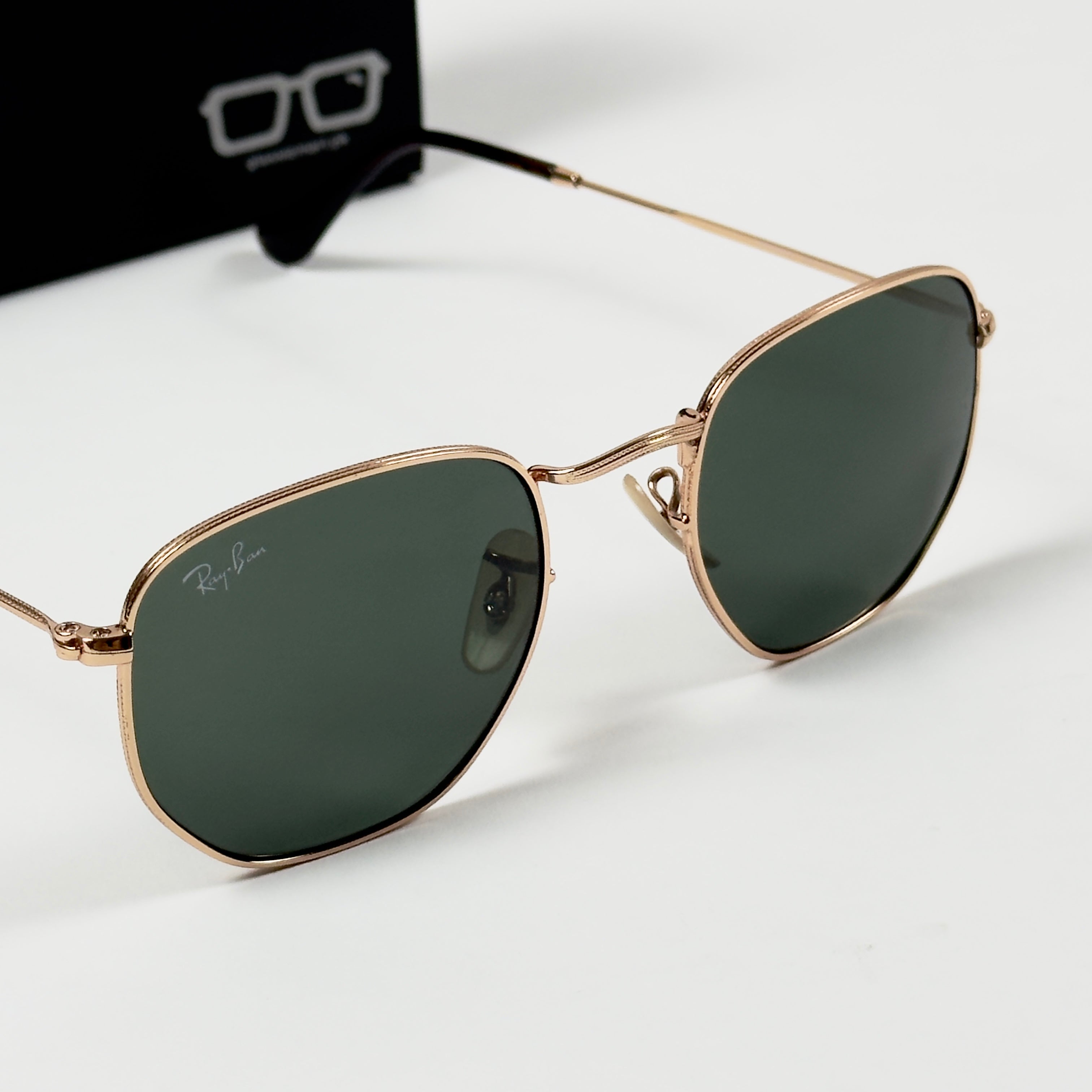 RayBan – 3548 – 51 – Golden Black –  Metal - Sunglasses – Unisex - Premium