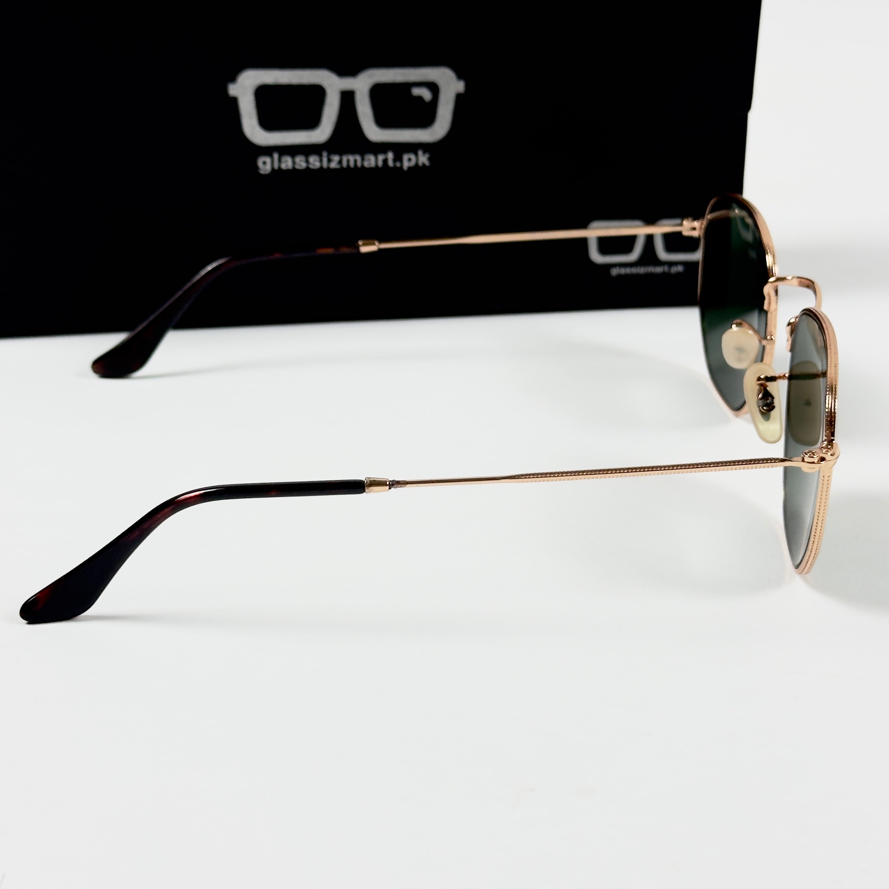 RayBan – 3548 – 51 – Golden Black –  Metal - Sunglasses – Unisex - Premium