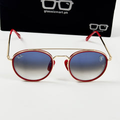 RayBan – 3647 – 51 – Golden Red Blue Gradient –  Metal - Sunglasses – Unisex - Premium