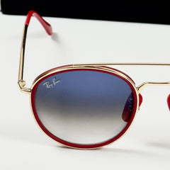 RayBan – 3647 – 51 – Golden Red Blue Gradient –  Metal - Sunglasses – Unisex - Premium