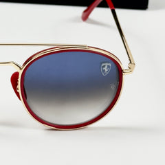 RayBan – 3647 – 51 – Golden Red Blue Gradient –  Metal - Sunglasses – Unisex - Premium