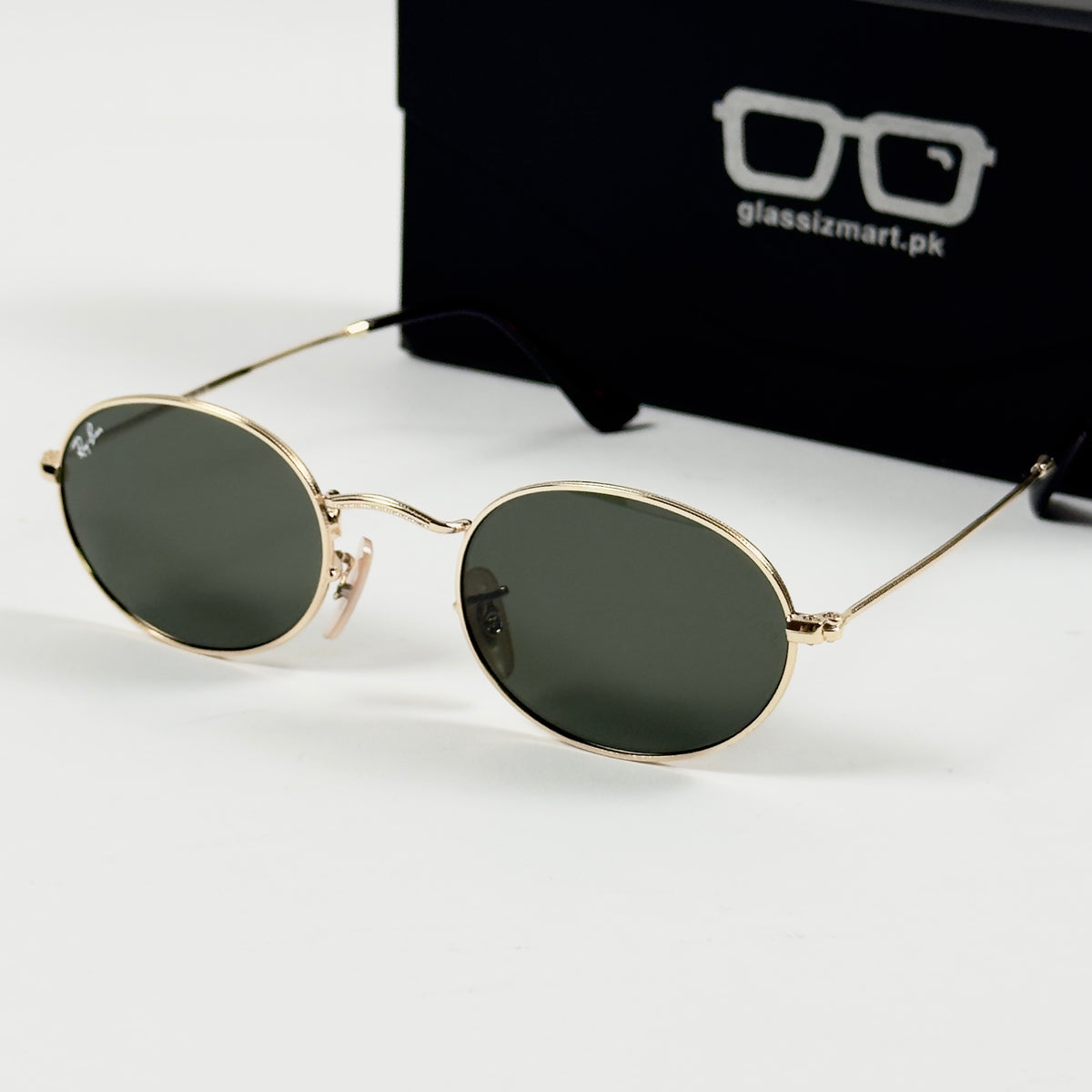RayBan – 3547 – 51 – Golden Green –  Metal - Sunglasses – Unisex - Premium