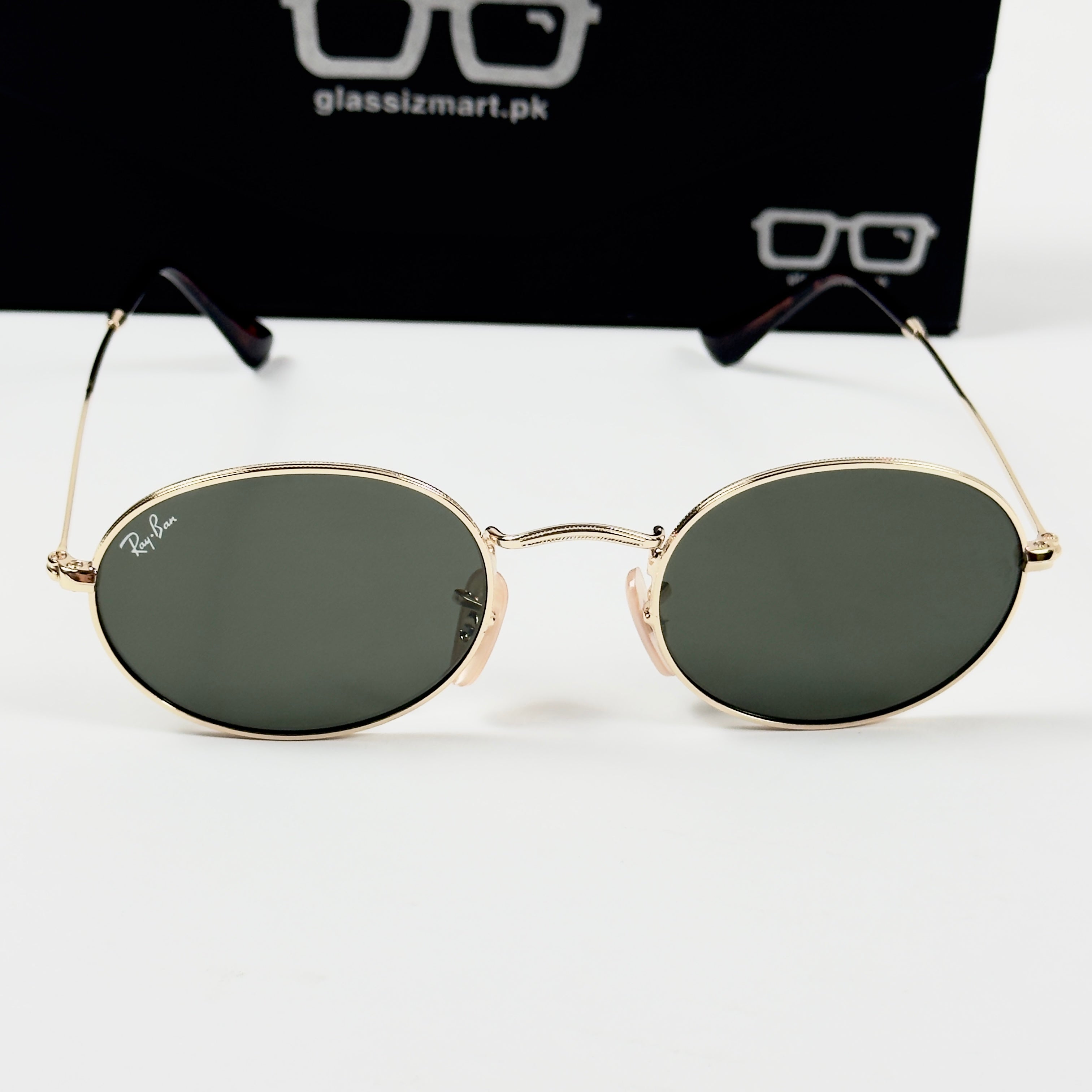 RayBan – 3547 – 51 – Golden Green –  Metal - Sunglasses – Unisex - Premium