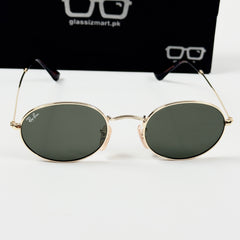 RayBan – 3547 – 51 – Golden Green –  Metal - Sunglasses – Unisex - Premium