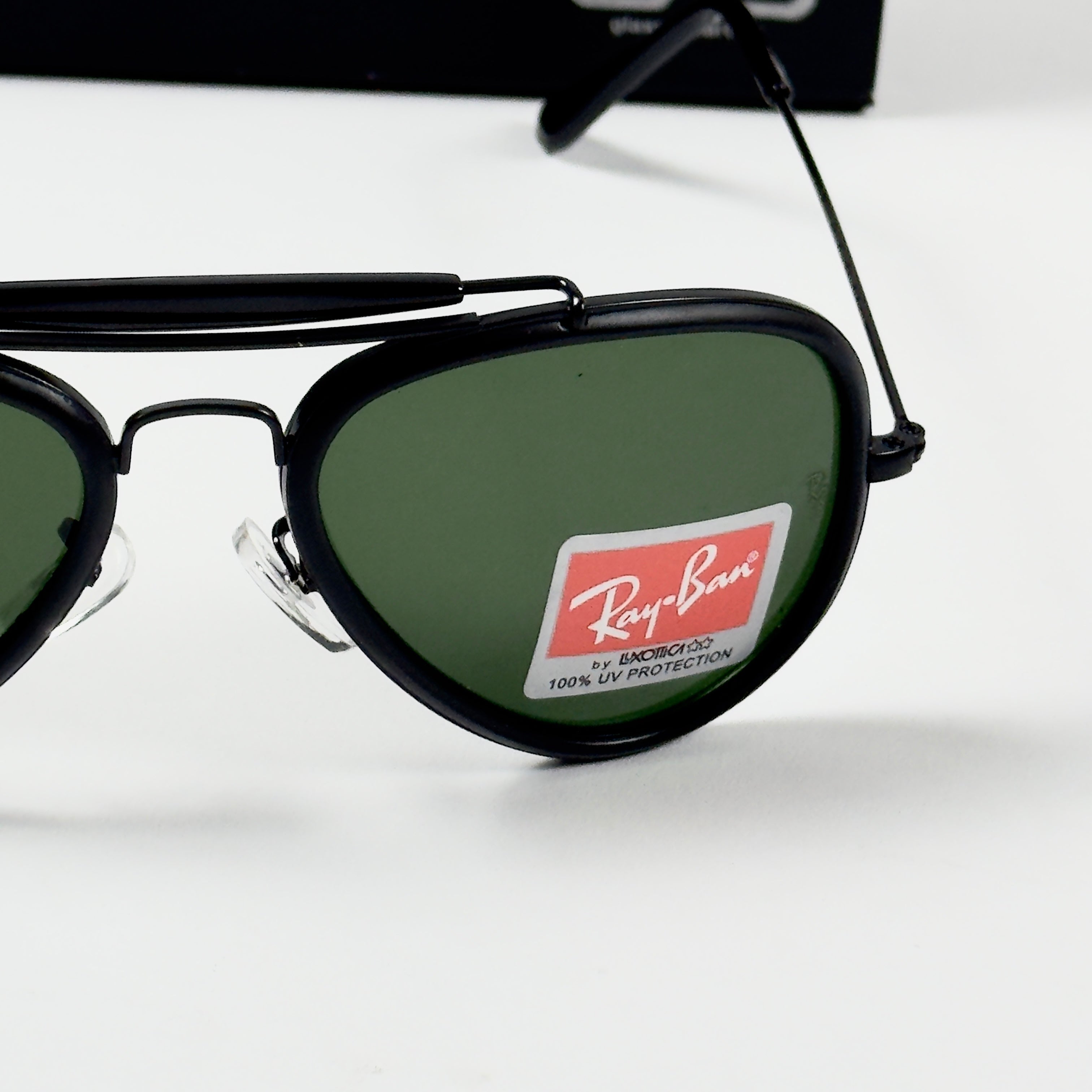 Rayban – 3428 – 58 – Black Green – Metal – Sunglasses – Unisex