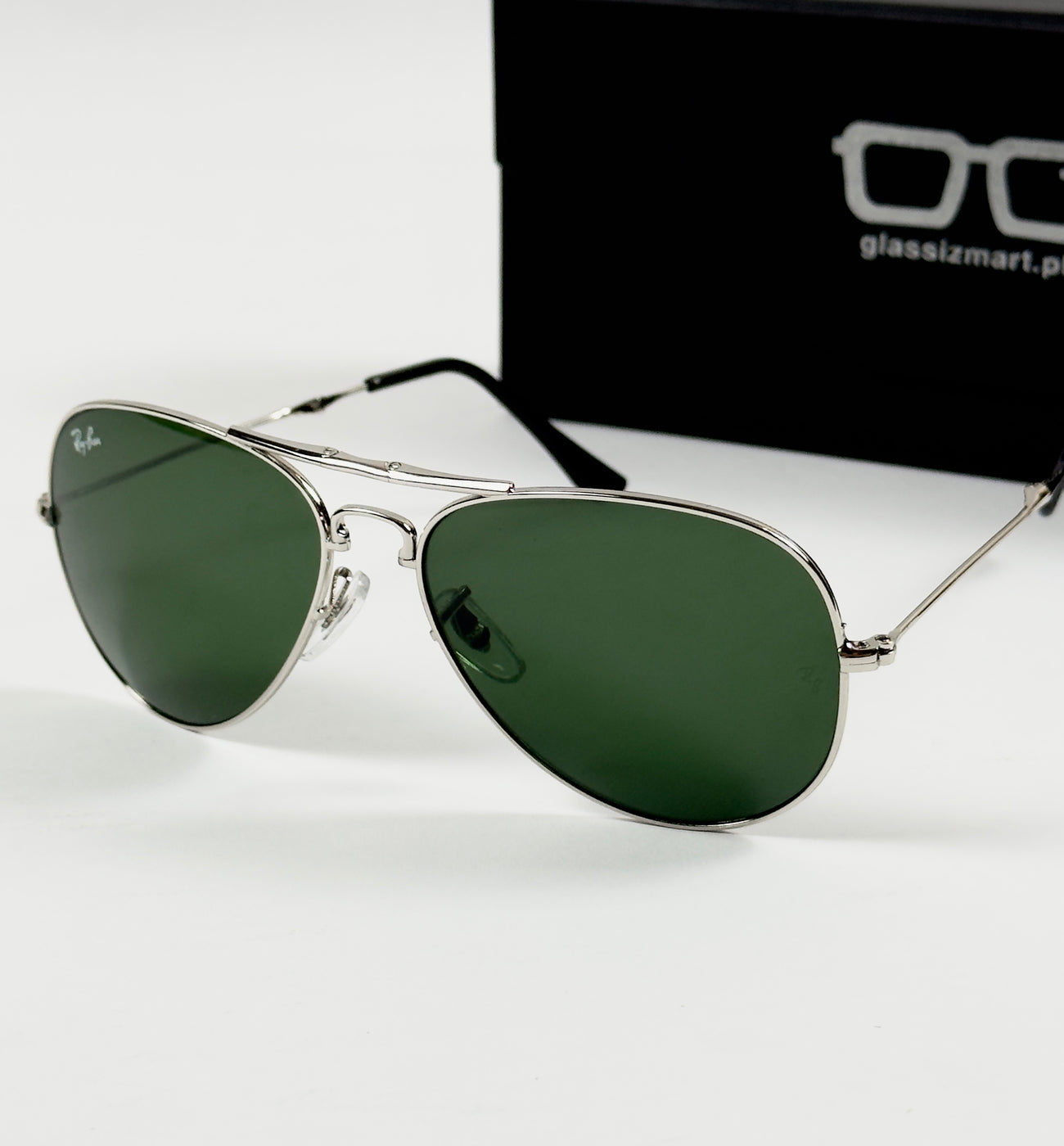 Rayban – 3479 – 62 – Silver Green – Metal – Sunglasses – Unisex