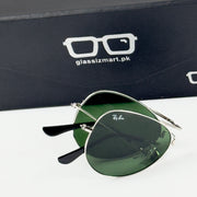Rayban – 3479 – 62 – Silver Green – Metal – Sunglasses – Unisex