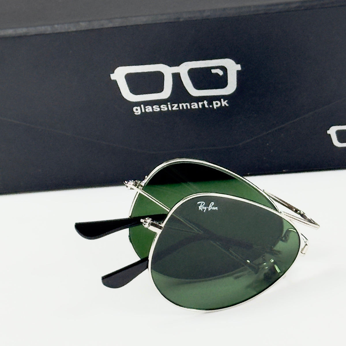 Rayban – 3479 – 62 – Silver Green – Metal – Sunglasses – Unisex