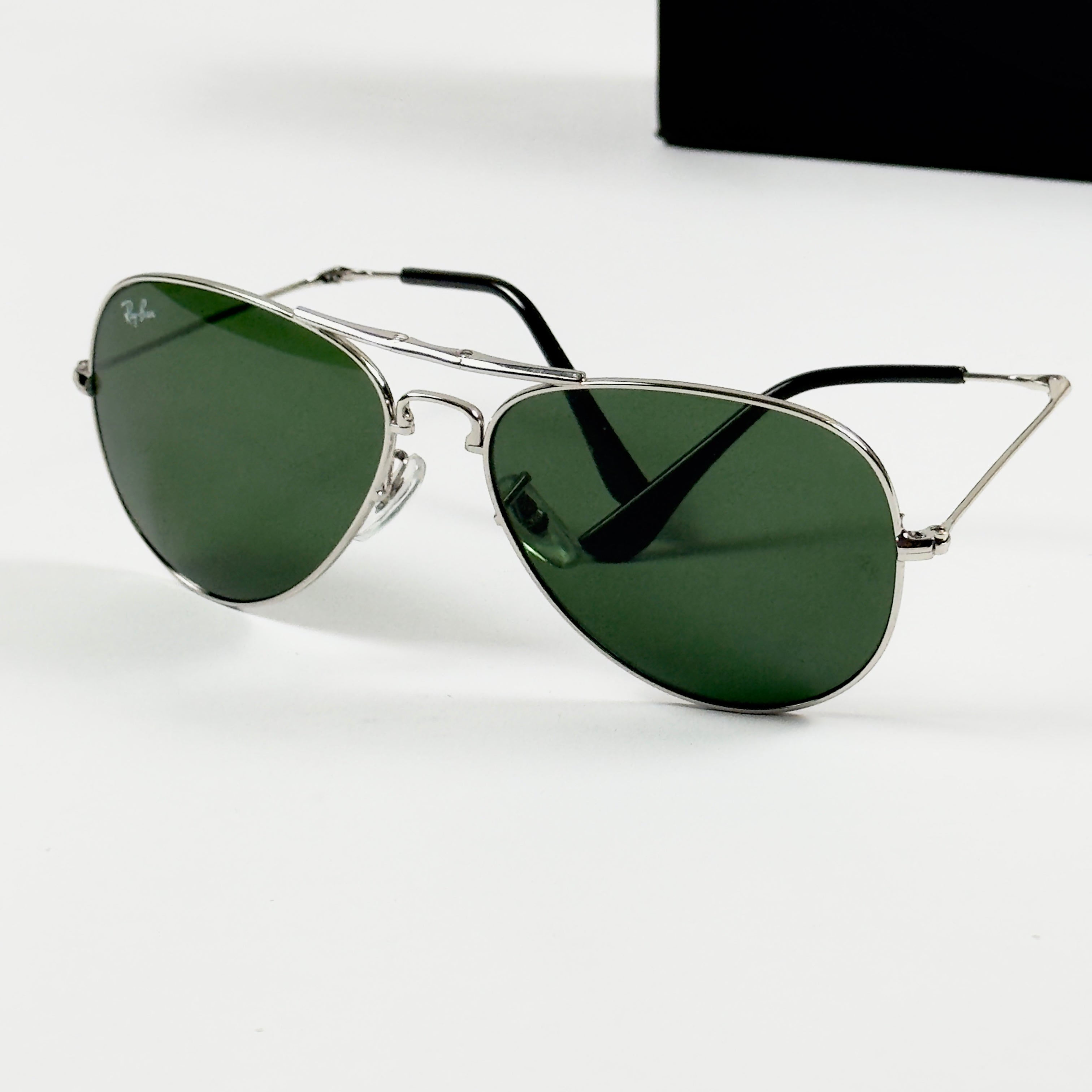 Rayban – 3479 – 62 – Silver Green – Metal – Sunglasses – Unisex