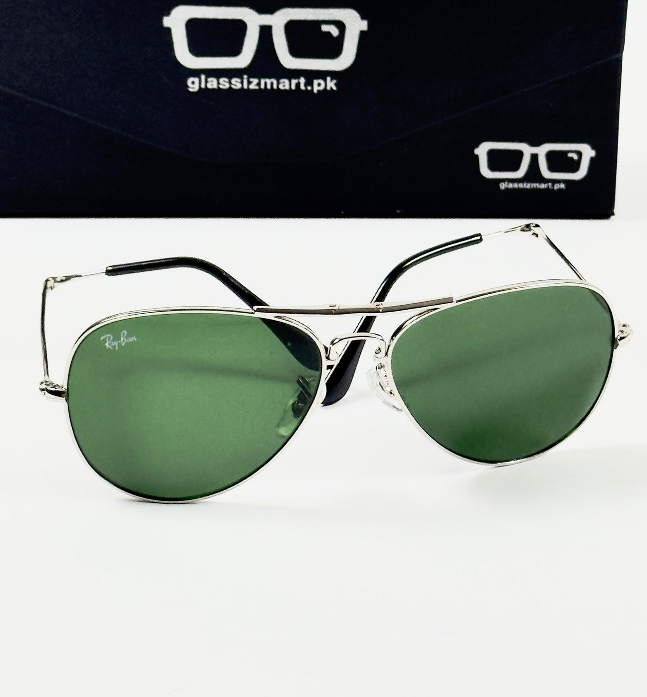 Rayban – 3479 – 62 – Silver Green – Metal – Sunglasses – Unisex