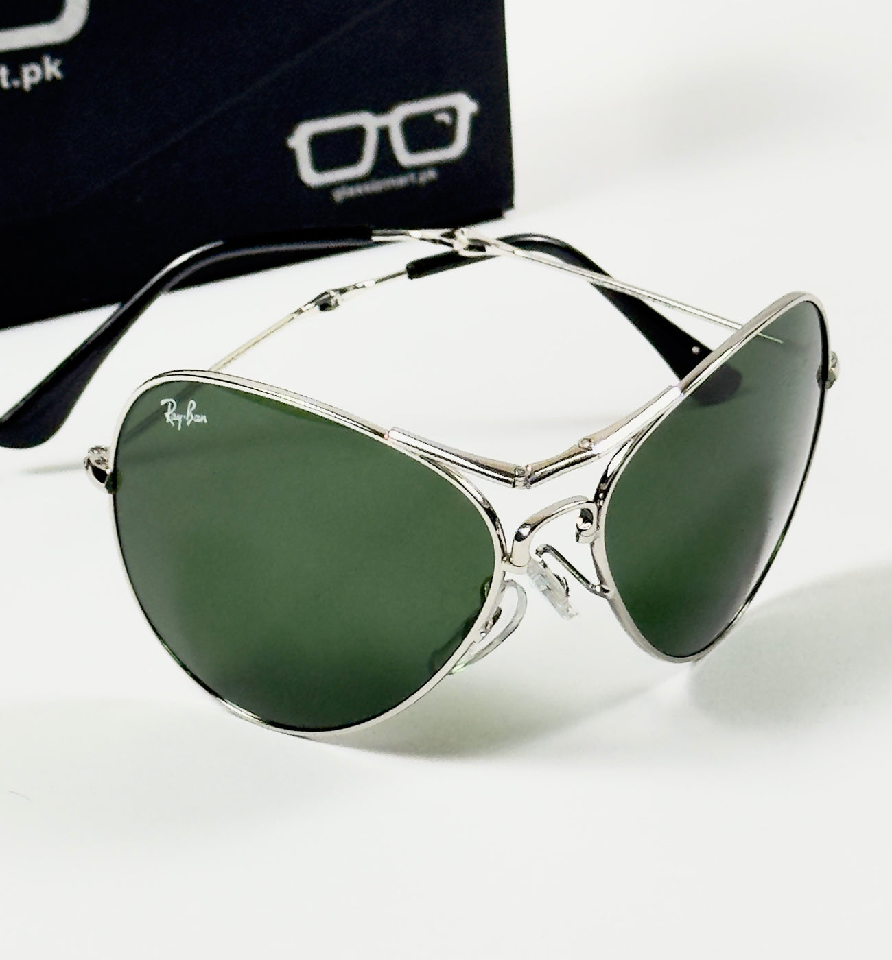 Rayban – 3479 – 62 – Silver Green – Metal – Sunglasses – Unisex
