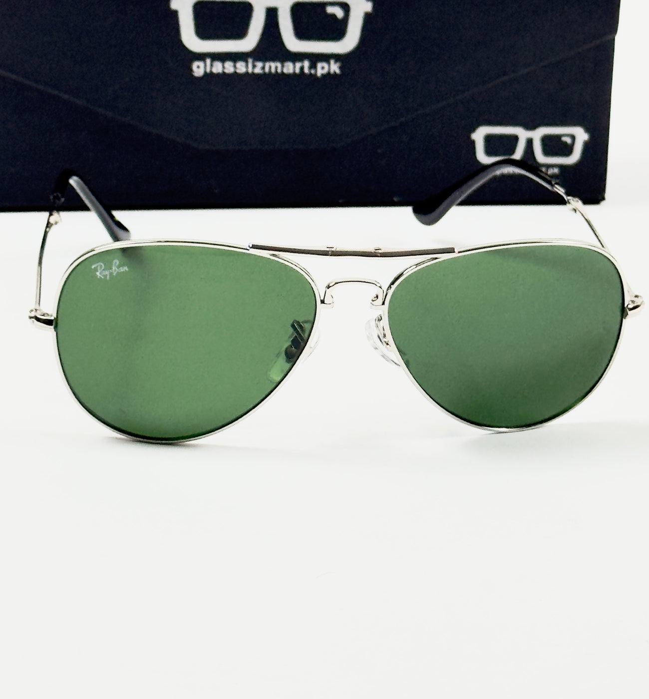 Rayban – 3479 – 62 – Silver Green – Metal – Sunglasses – Unisex
