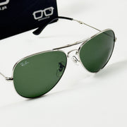 Rayban – 3479 – 62 – Silver Green – Metal – Sunglasses – Unisex
