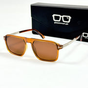 Tom Ford – 2045 - 54 - Silver Brown – Acetate - Metal - Sunglasses – Unisex