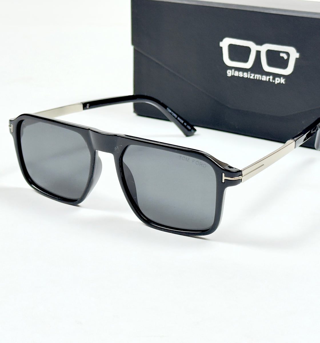 Tom Ford – 2045 - 54 - Silver Black – Acetate - Metal - Sunglasses – Unisex