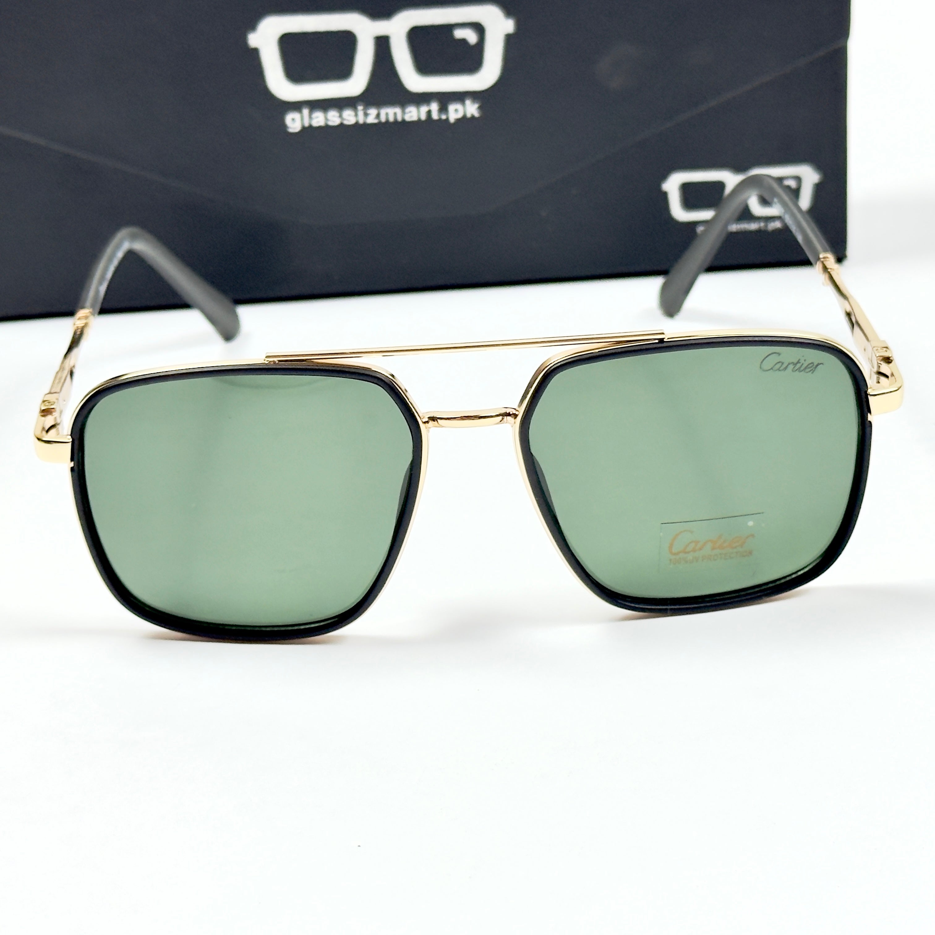 Cartier – 903 - 55 – Golden Green - Metal - Sunglasses – Unisex