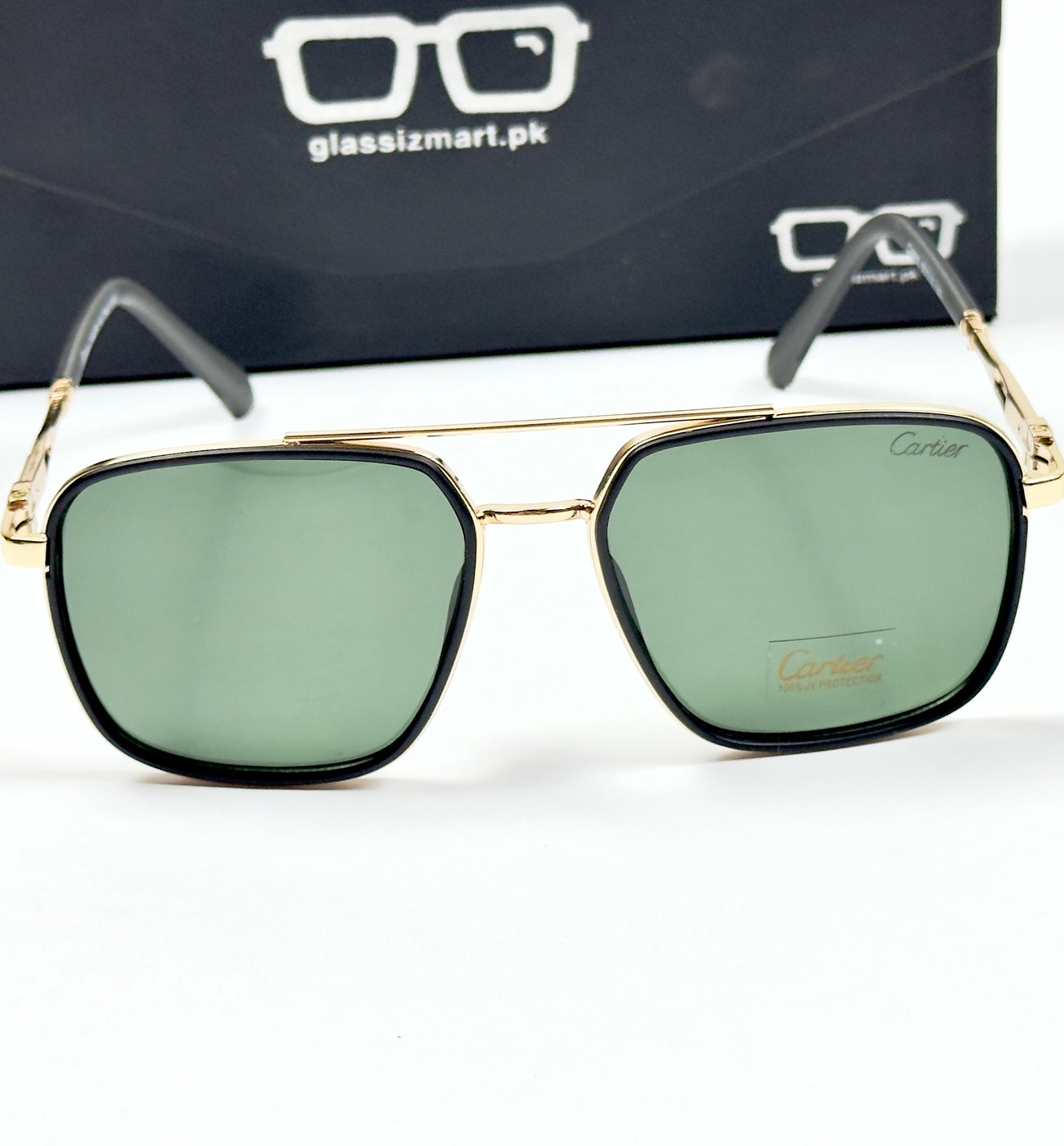 Cartier – 903 - 55 – Golden Green - Metal - Sunglasses – Unisex