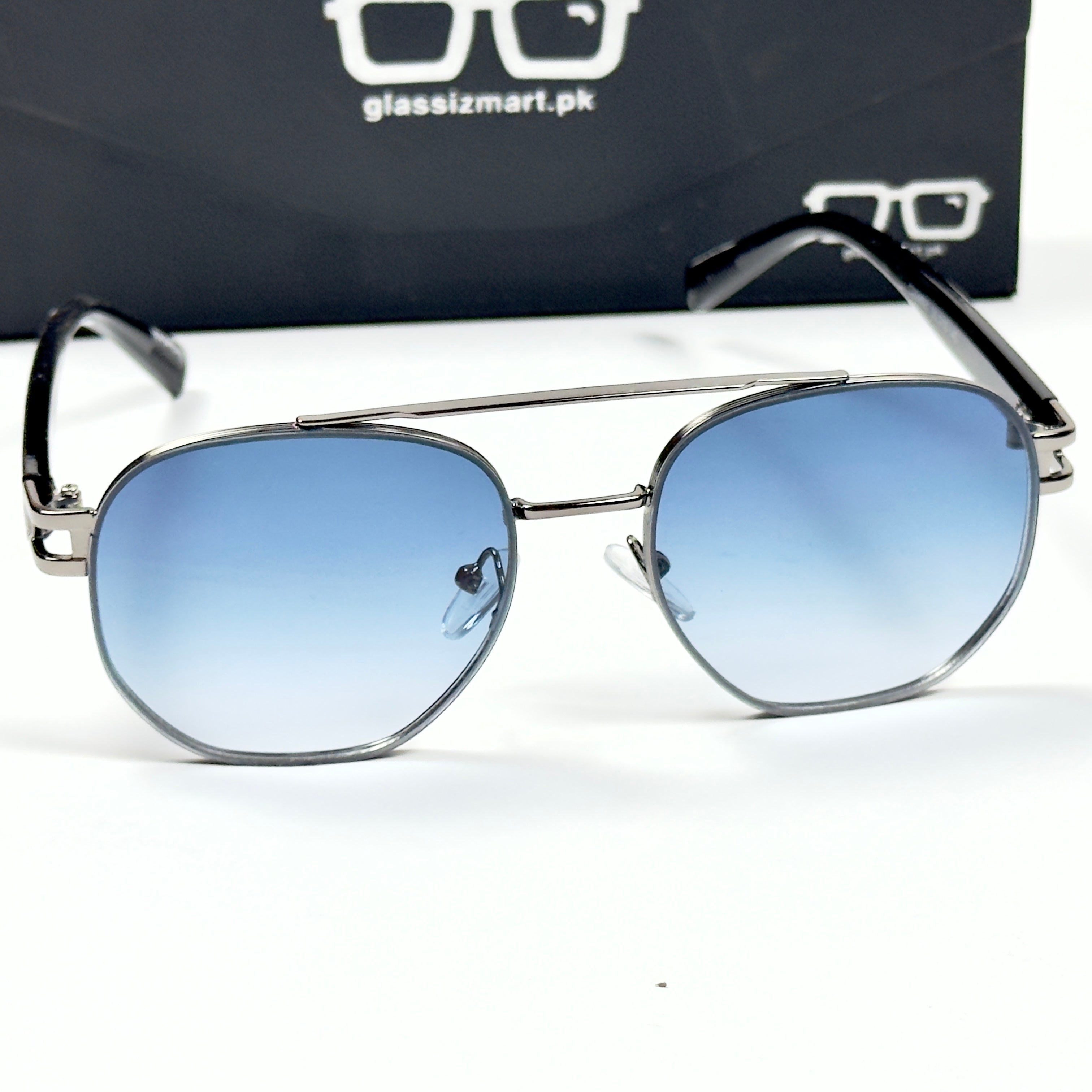Louis Vuitton – 09091 – 55 – Silver Blue – Metal - Sunglasses – Unisex