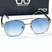 Louis Vuitton – 09091 – 55 – Silver Blue – Metal - Sunglasses – Unisex