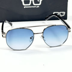 Louis Vuitton – 09091 – 55 – Silver Blue – Metal - Sunglasses – Unisex