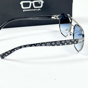 Louis Vuitton – 09091 – 55 – Silver Blue – Metal - Sunglasses – Unisex