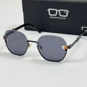 Chanel – 95053 – 60 – Black – Metal – Sunglasses – Ladies