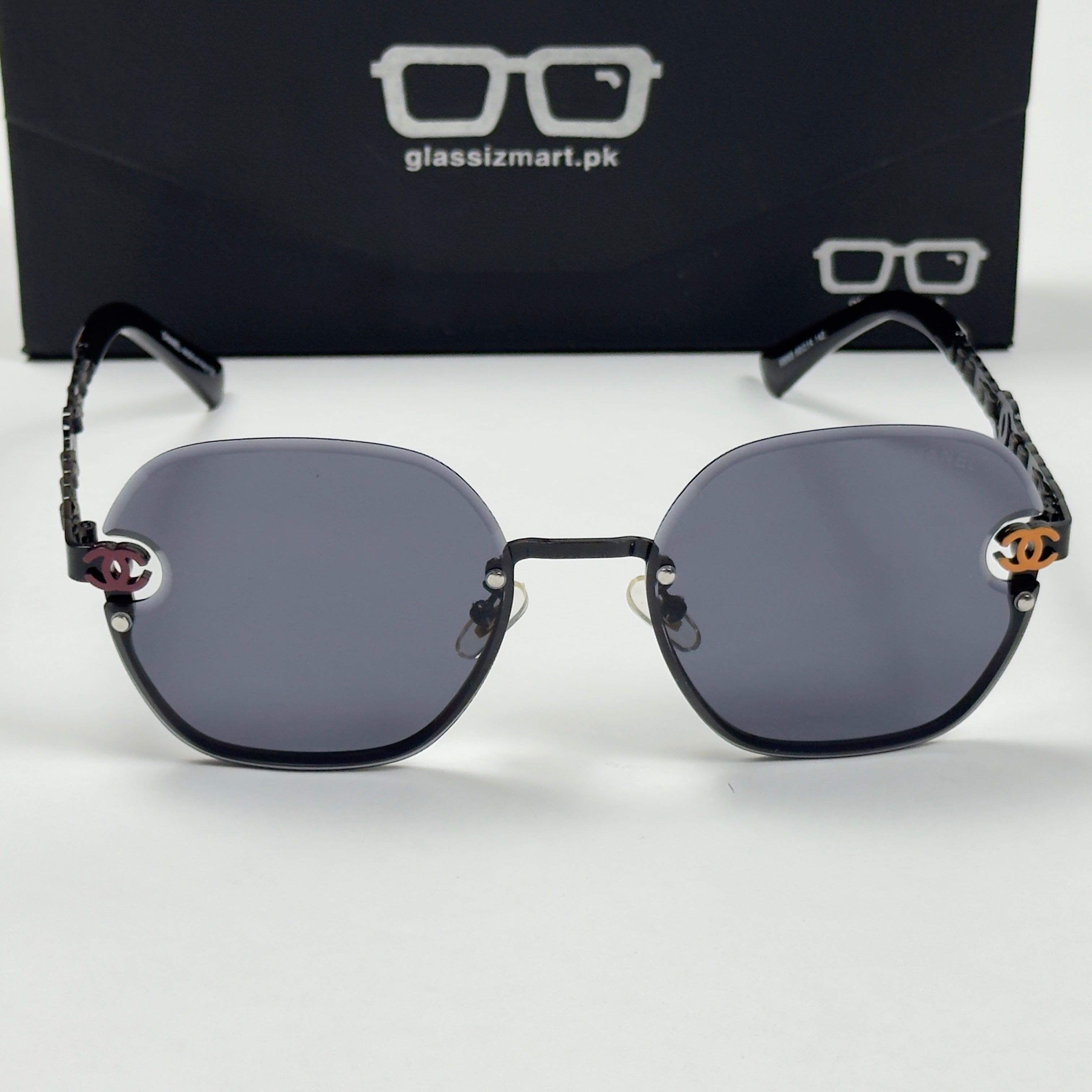 Chanel – 95053 – 60 – Black – Metal – Sunglasses – Ladies