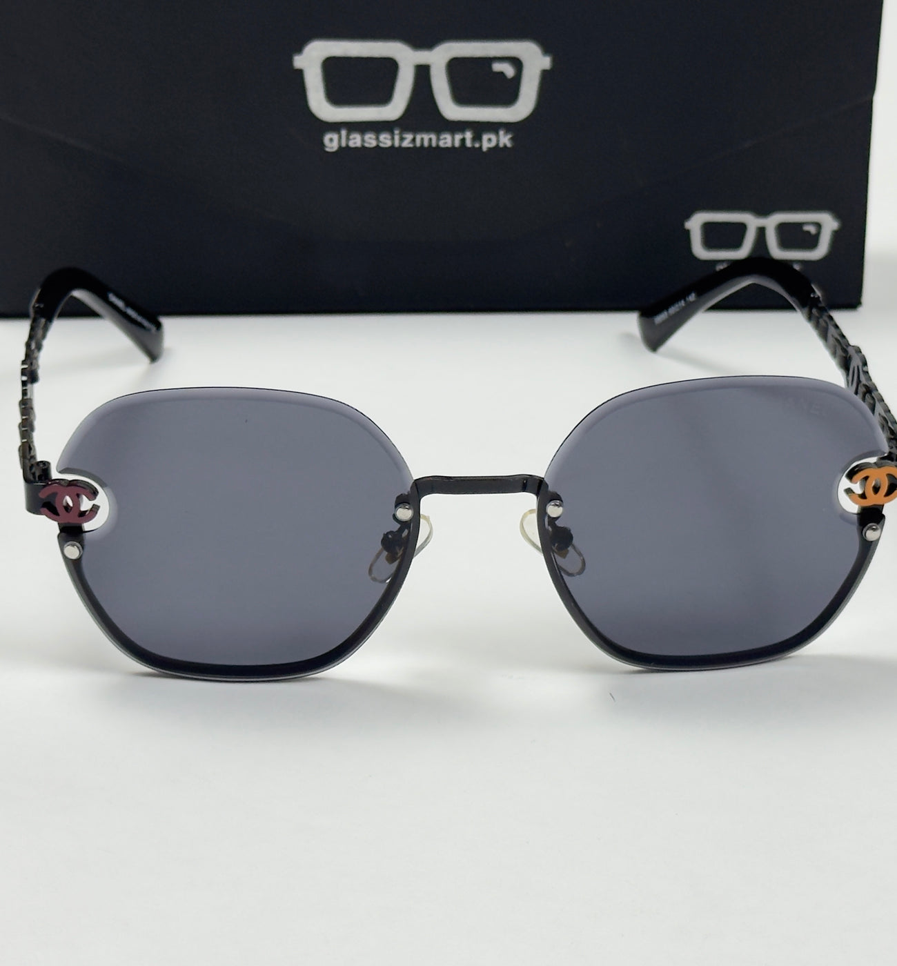 Chanel – 95053 – 60 – Black – Metal – Sunglasses – Ladies