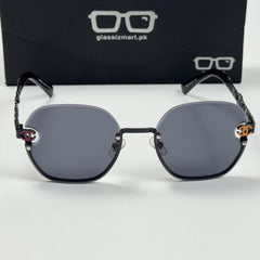 Chanel – 95053 – 60 – Black – Metal – Sunglasses – Ladies