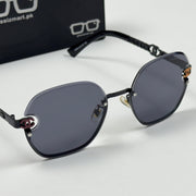 Chanel – 95053 – 60 – Black – Metal – Sunglasses – Ladies