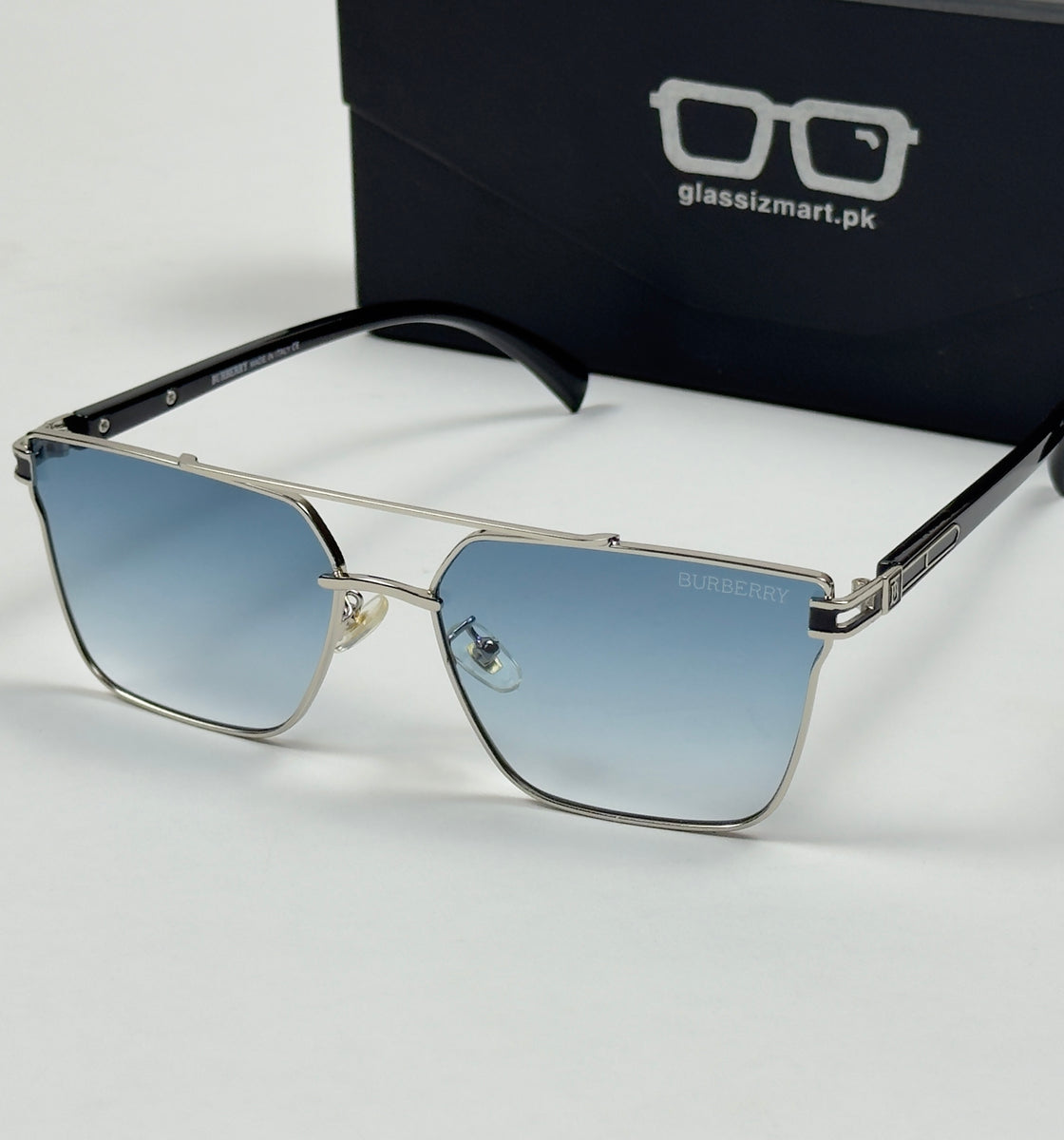 Burberry – 22088 – 64 – Silver Blue – Acetate – Sunglasses – Unisex