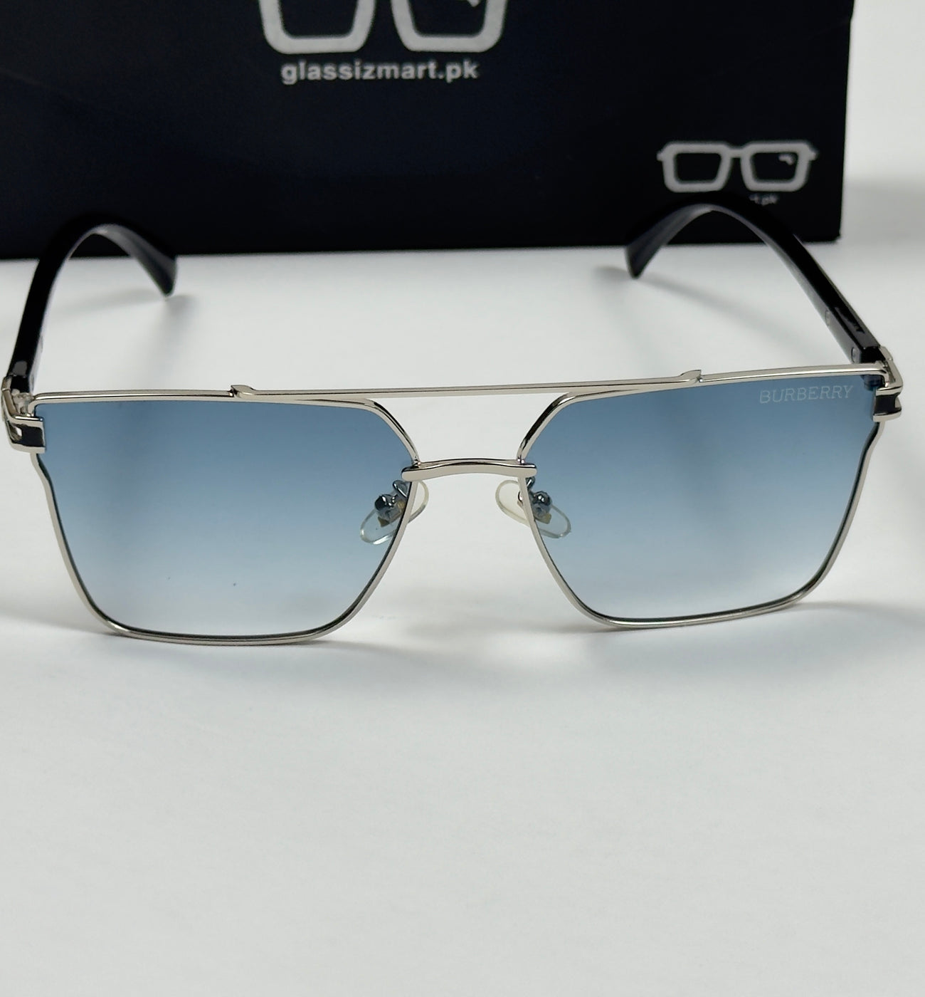 Burberry – 22088 – 64 – Silver Blue – Acetate – Sunglasses – Unisex