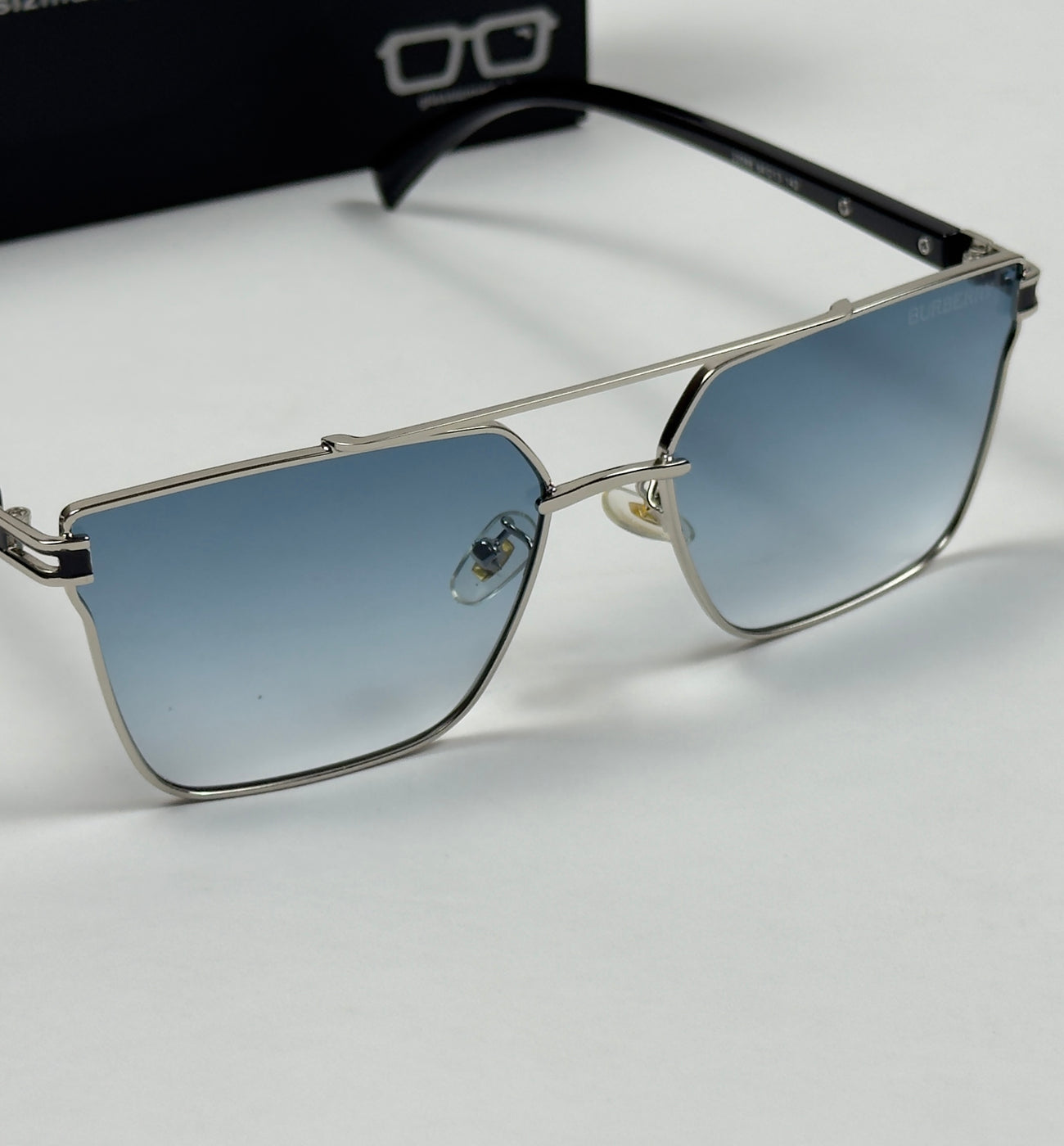 Burberry – 22088 – 64 – Silver Blue – Acetate – Sunglasses – Unisex