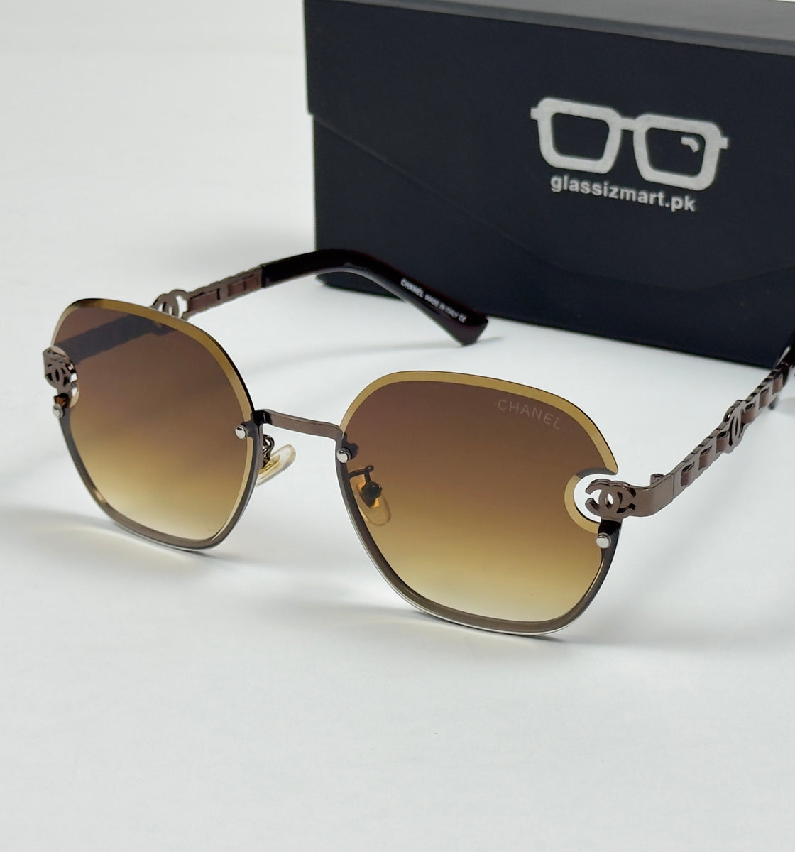 Chanel – 95053 – 60 – Brown – Metal – Sunglasses – Ladies