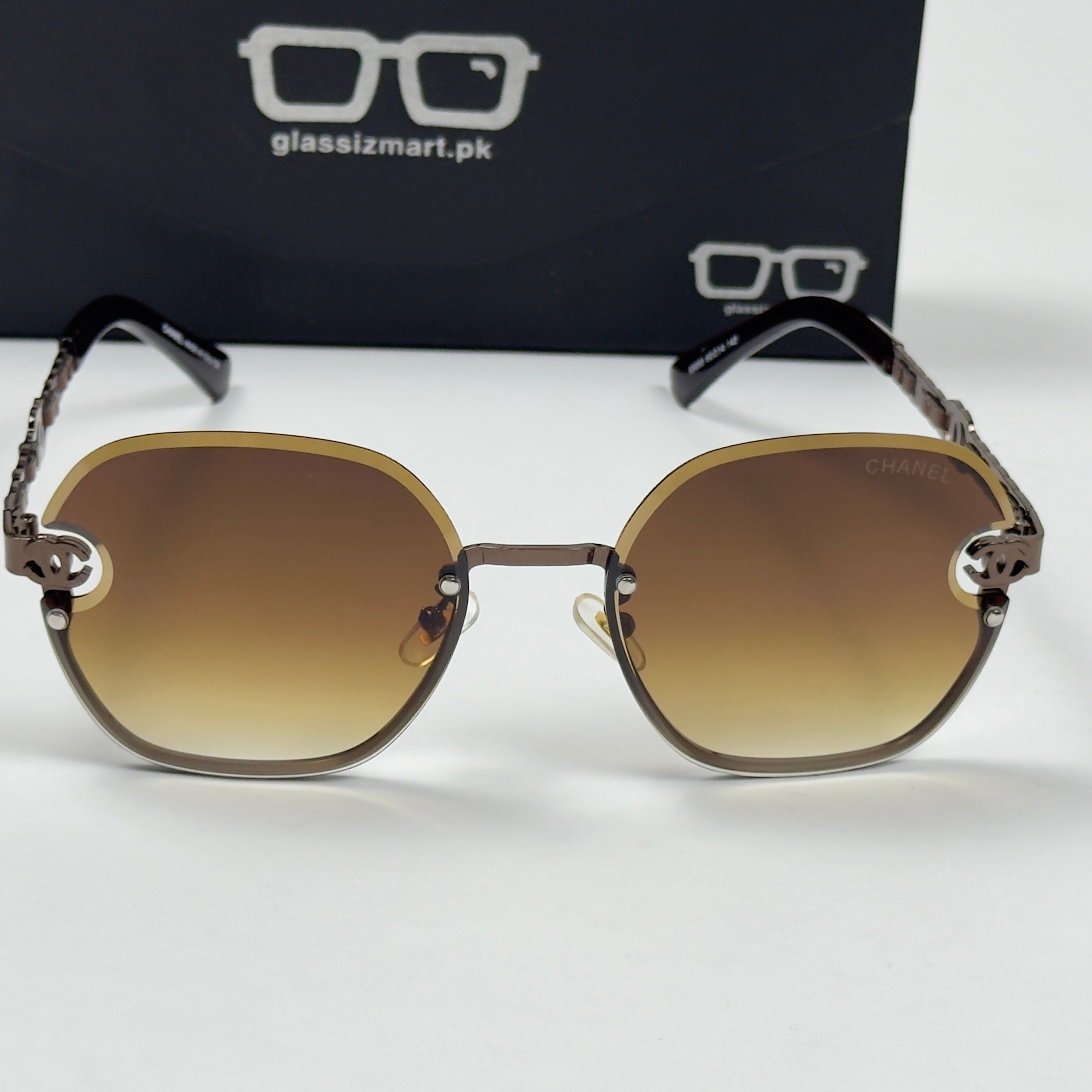 Chanel – 95053 – 60 – Brown – Metal – Sunglasses – Ladies