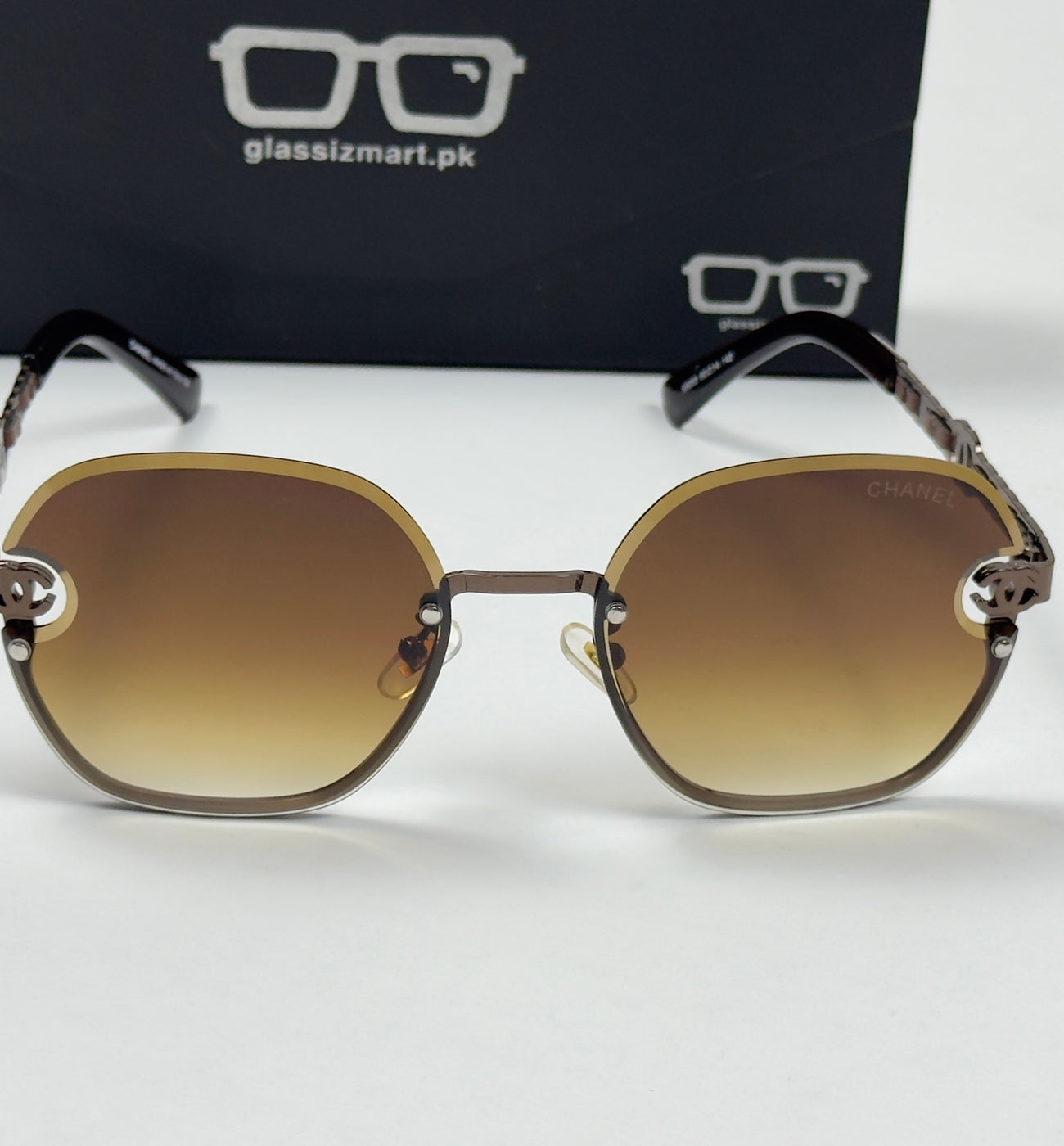 Chanel – 95053 – 60 – Brown – Metal – Sunglasses – Ladies