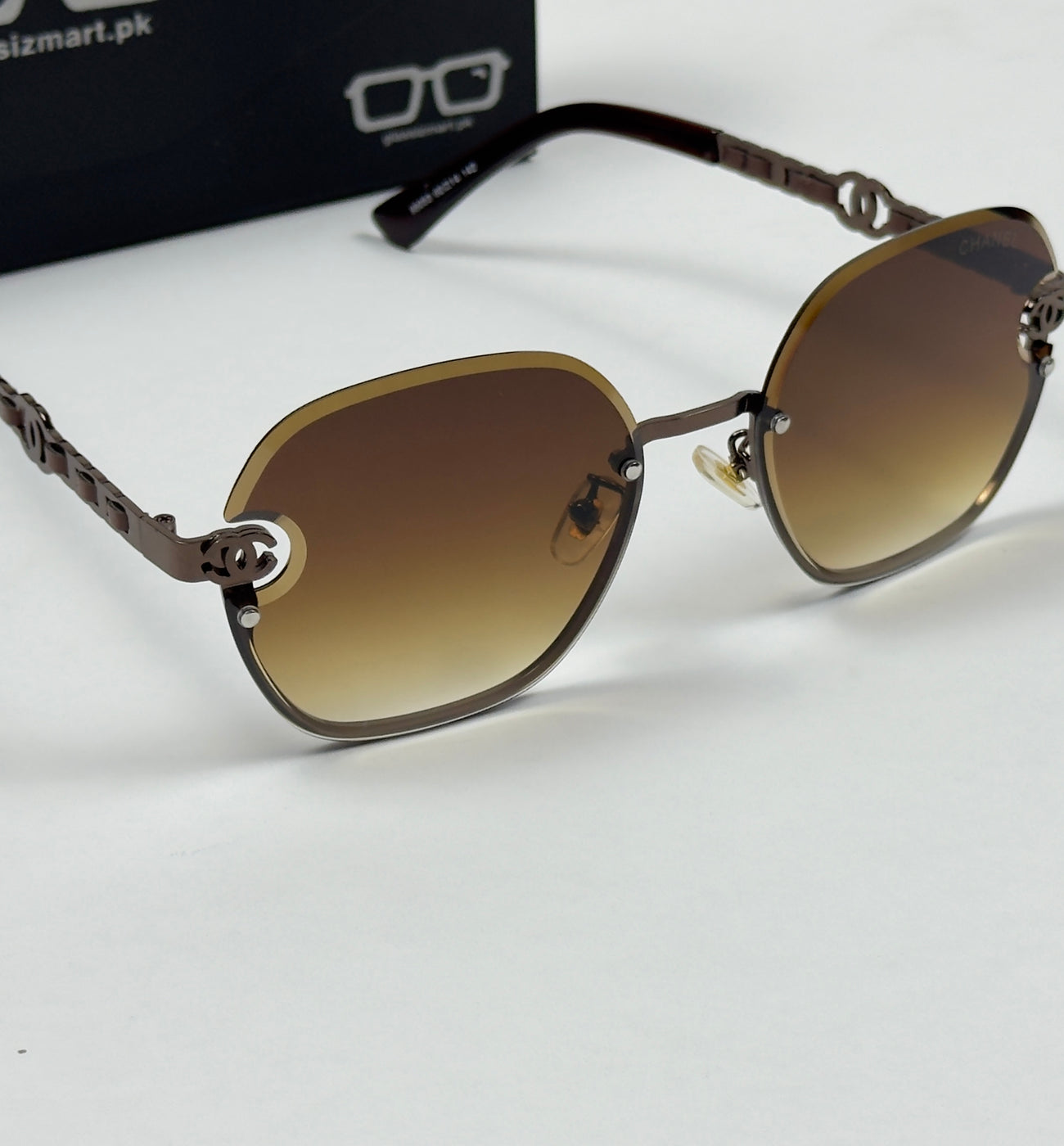 Chanel – 95053 – 60 – Brown – Metal – Sunglasses – Ladies