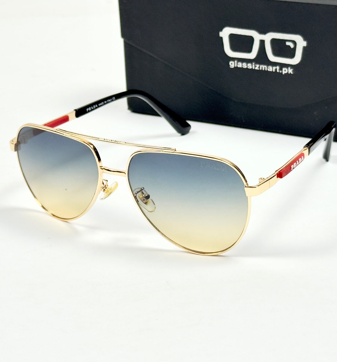 Prada – 112 - 59 – Golden Multi - Metal - Sunglasses – Unisex