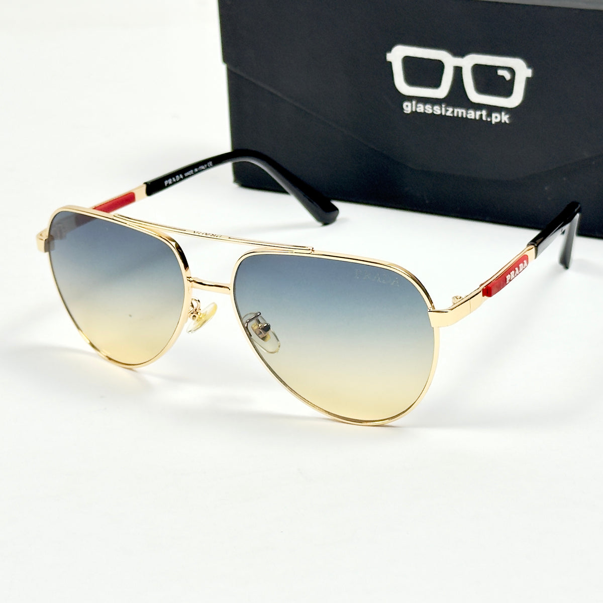 Prada – 112 - 59 – Golden Multi - Metal - Sunglasses – Unisex