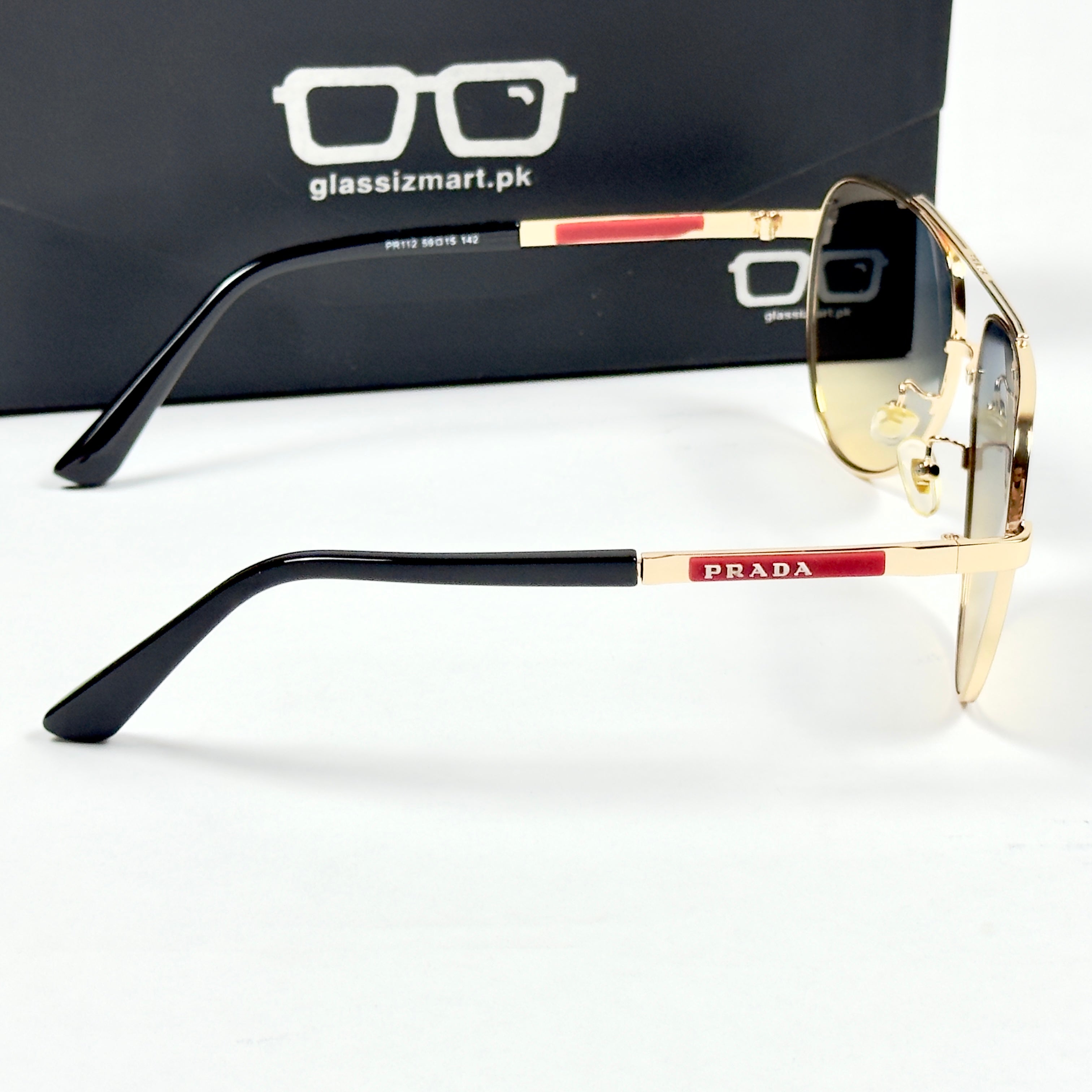 Prada – 112 - 59 – Golden Multi - Metal - Sunglasses – Unisex