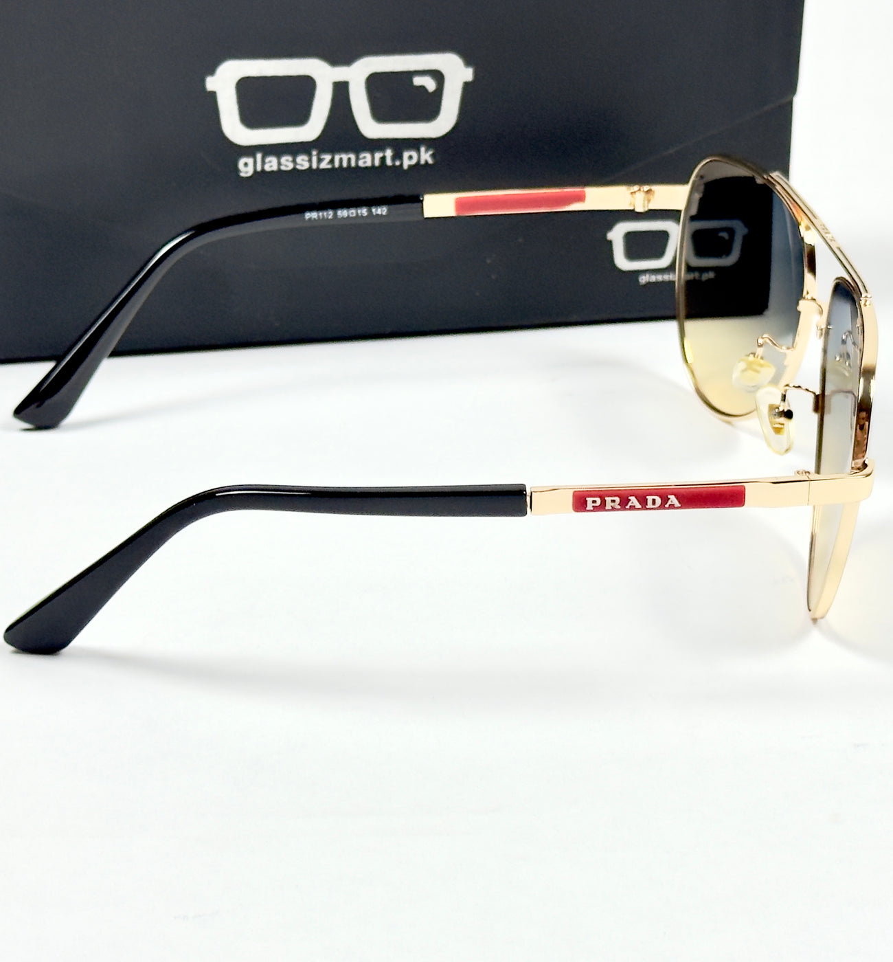 Prada – 112 - 59 – Golden Multi - Metal - Sunglasses – Unisex