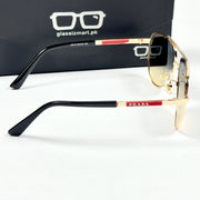Prada – 112 - 59 – Golden Multi - Metal - Sunglasses – Unisex