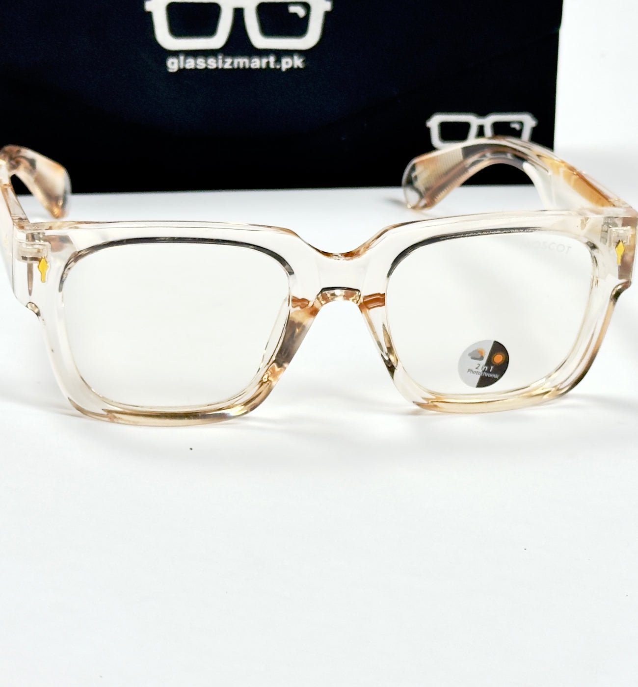 Moscot – P391 - 50 - Transparent Orange – Acetate – Optics - Unisex (Transition)