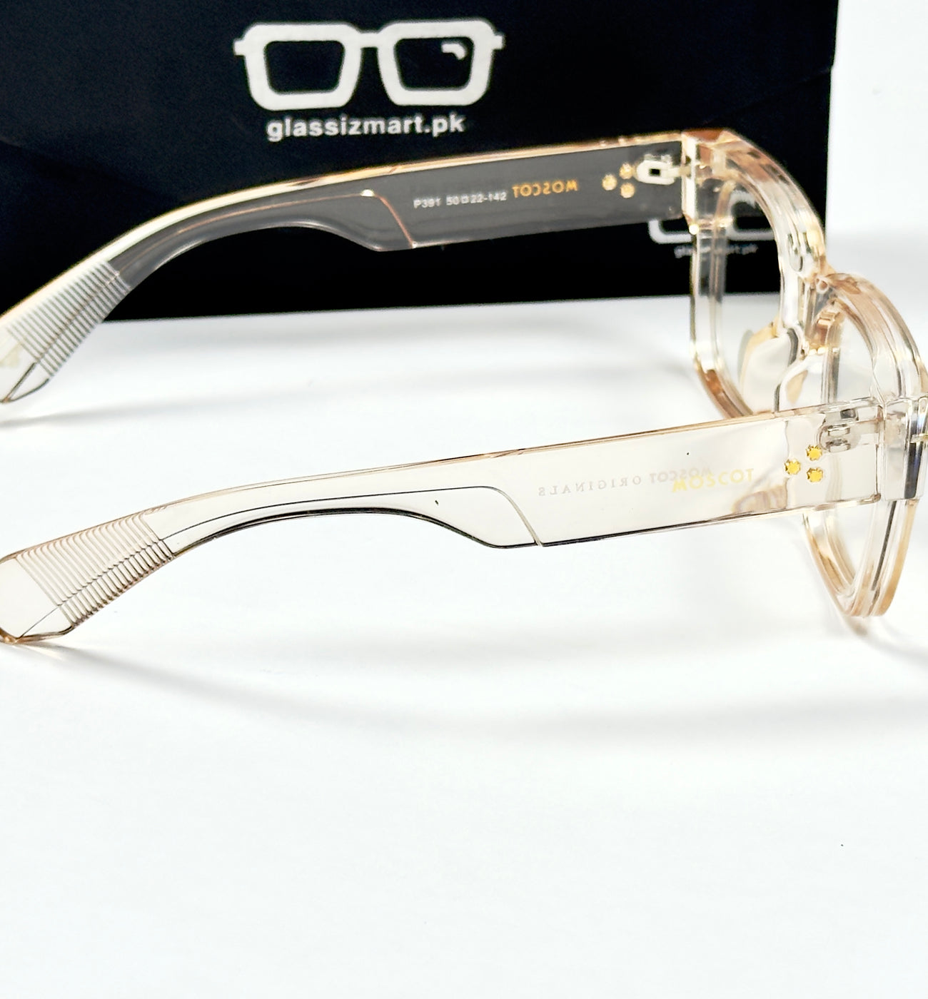 Moscot – P391 - 50 - Transparent Orange – Acetate – Optics - Unisex (Transition)