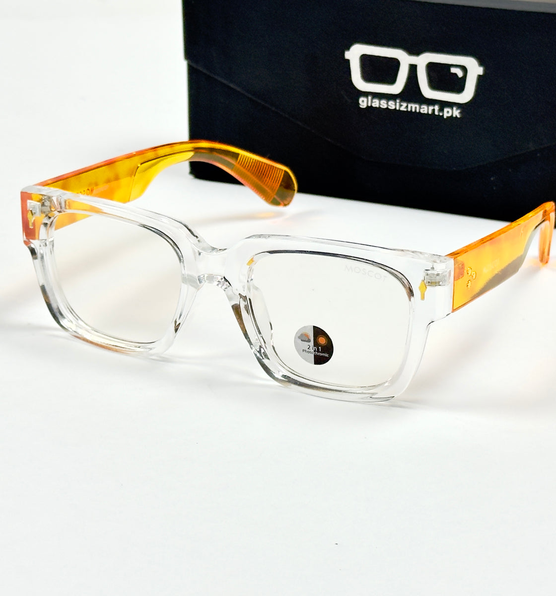 Moscot – P391 - 50 - Transparent Yellow – Acetate – Optics - Unisex (Transition)