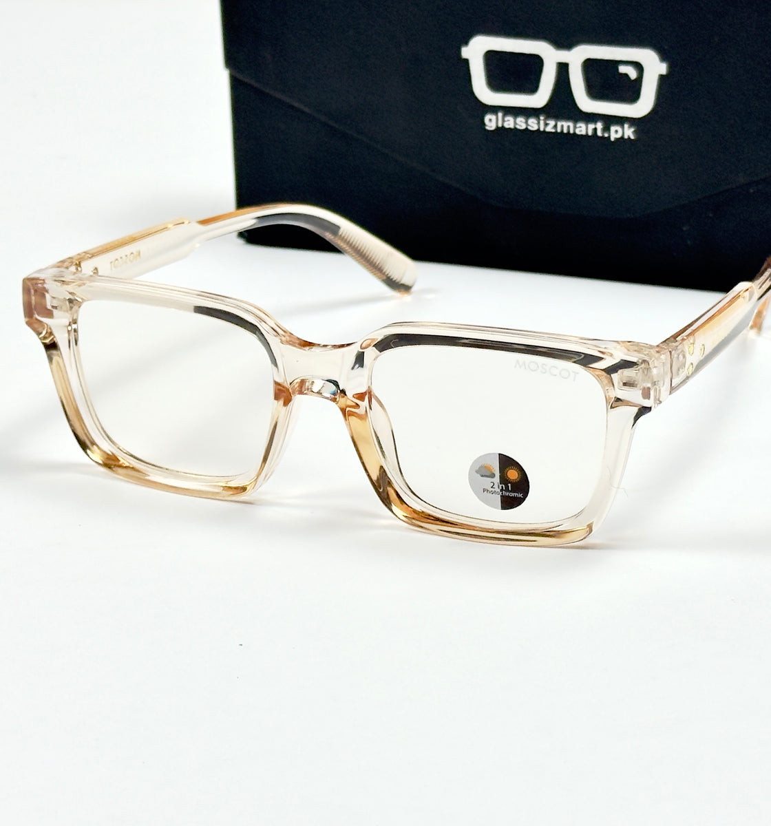 Moscot – P318 - 50 - Transparent Orange – Acetate – Optics - Unisex (Transition)