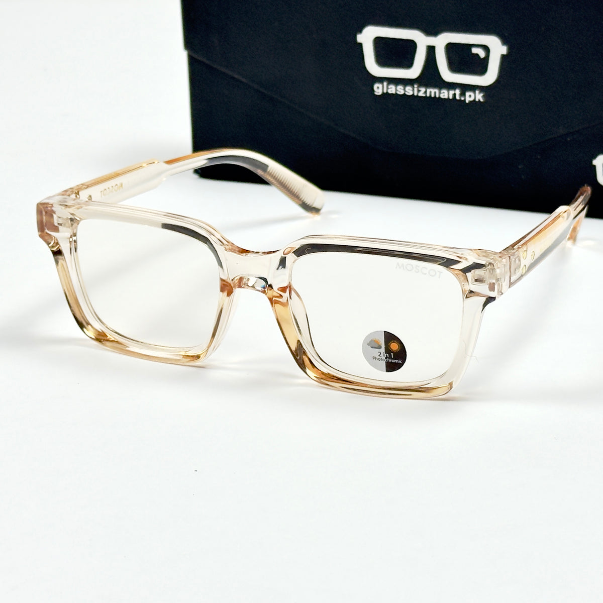 Moscot – P318 - 50 - Transparent Orange – Acetate – Optics - Unisex (Transition)
